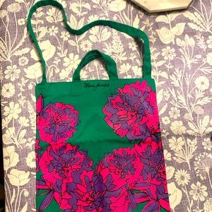 EUC Jacobs by Marc Jacobs Green Floral Cotton Two-Way Tote